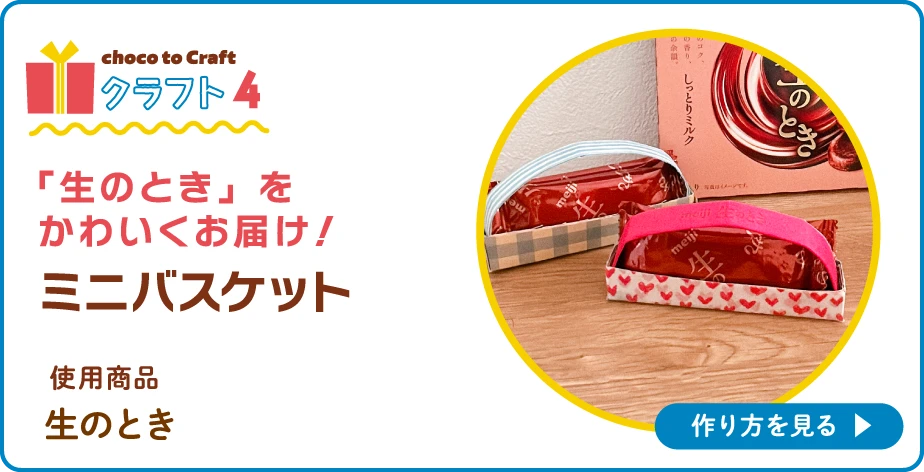 第1弾・クラフト4:「生のとき」をかわいくお届け!ミニバスケット